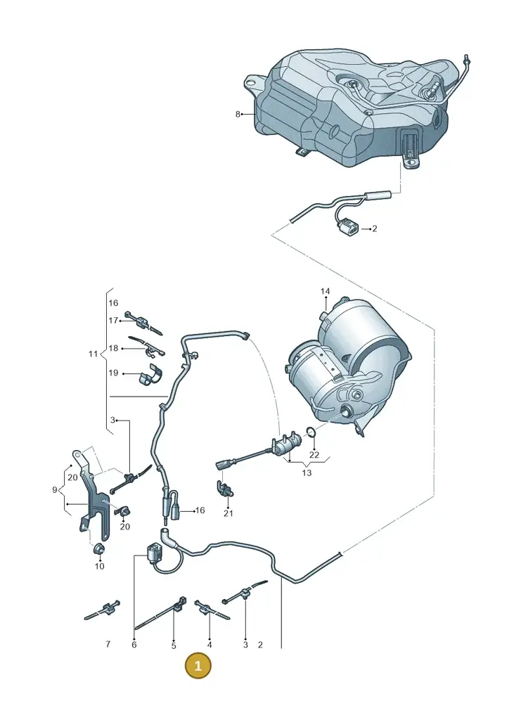 4G0131984AK — Audi A6 qu. 3.0 tdi (2014-2018) diagram 798201340, position 1