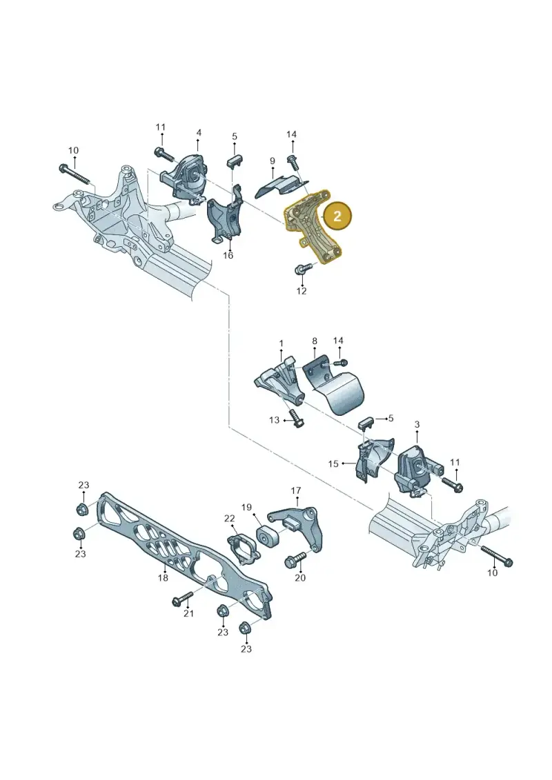 4G0199308AE — Audi A7 Sportback (2014-2018) diagram 788199700, position 2
