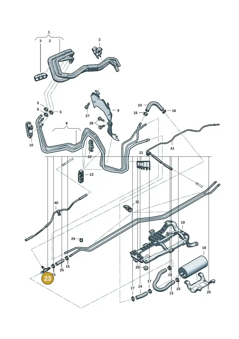 4G0201346B — Audi A5 Limousine (2024-2025) diagram 8wh201600, position 23