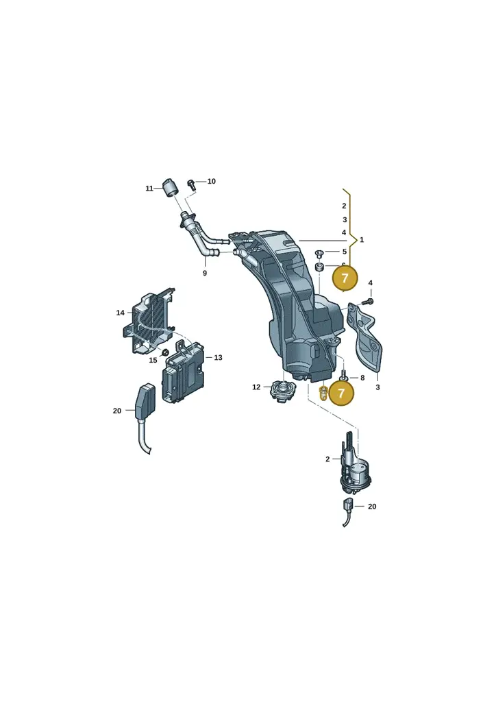 4G0201834 — Audi Q8 Quattro 3,0 (2018-) diagram 859201401, position 7