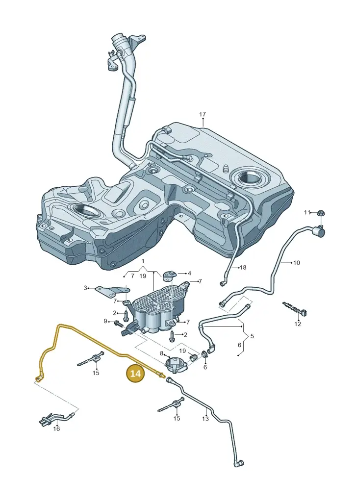 4G0201992C — Audi RS7 Sportback (2013-2018) diagram 711201700, position 14