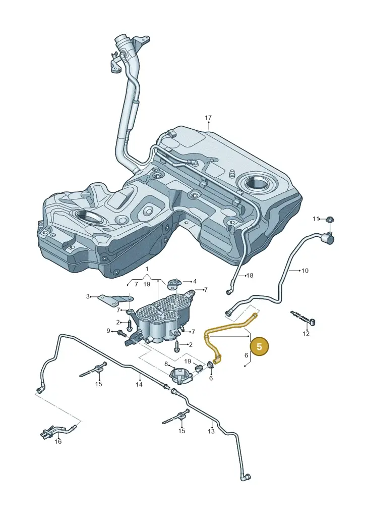 4G0201997AK — Audi RS7 Sportback (2013-2018) diagram 711201700, position 5