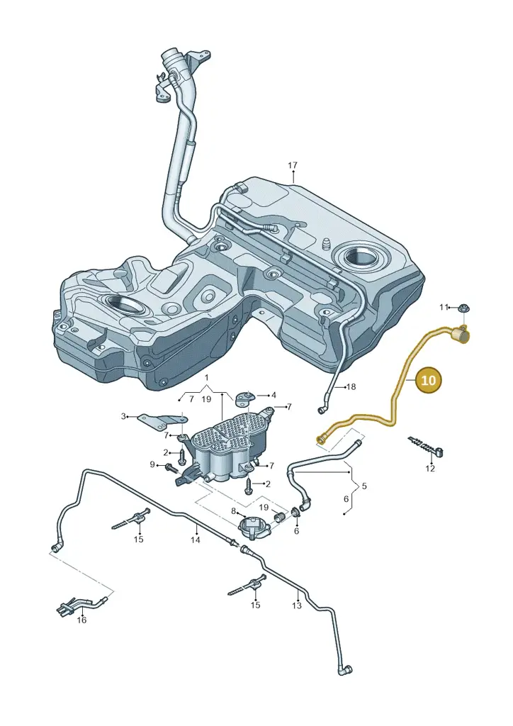 4G0201997BD — Audi A7 Sportback (2014-2018) diagram 711201700, position 10