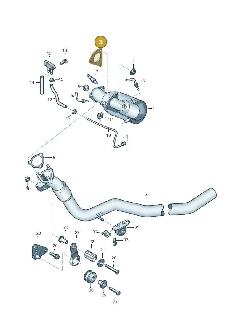 4G0253115A — Audi A6 Av. qu. 3.0 (2012-2018) diagram 620253700, position 3