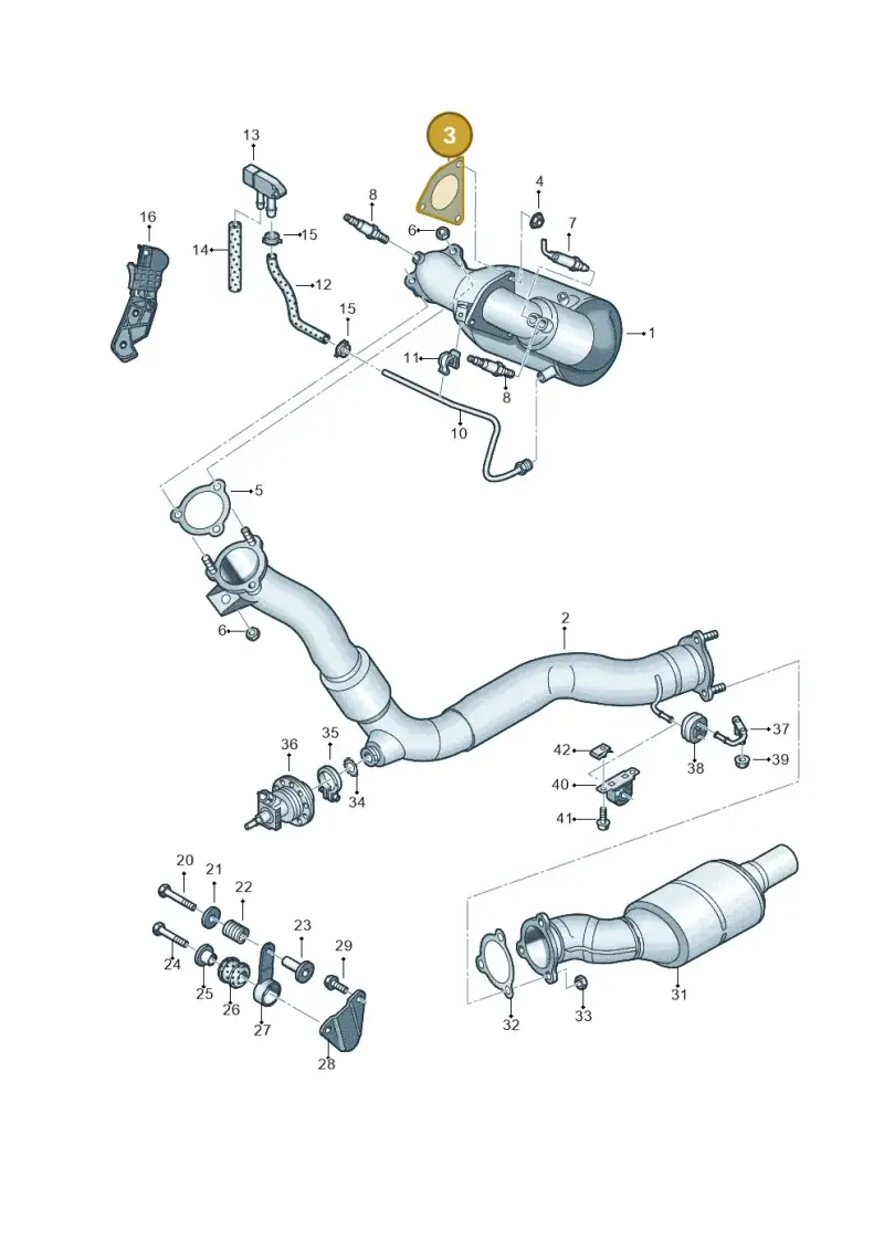 4G0253115A — Audi A6 Av. qu. 3.0 (2012-2018) diagram 725253750, position 3