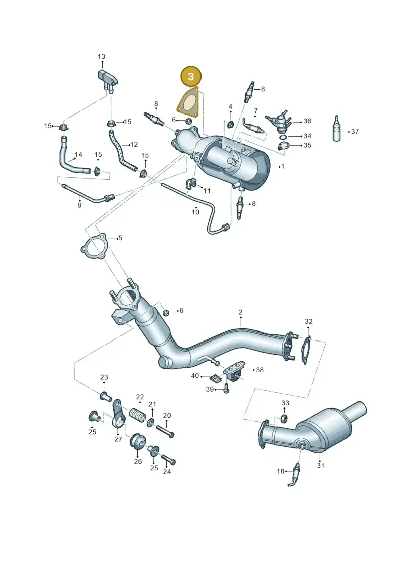 4G0253115A — Audi A7 Sportback (2014-2018) diagram 751253590, position 3