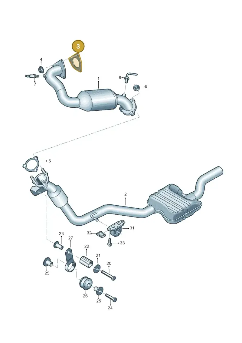 4G0253115A — Audi A8L qu. 3.0 TDI (2013-2018) diagram 771253530, position 3