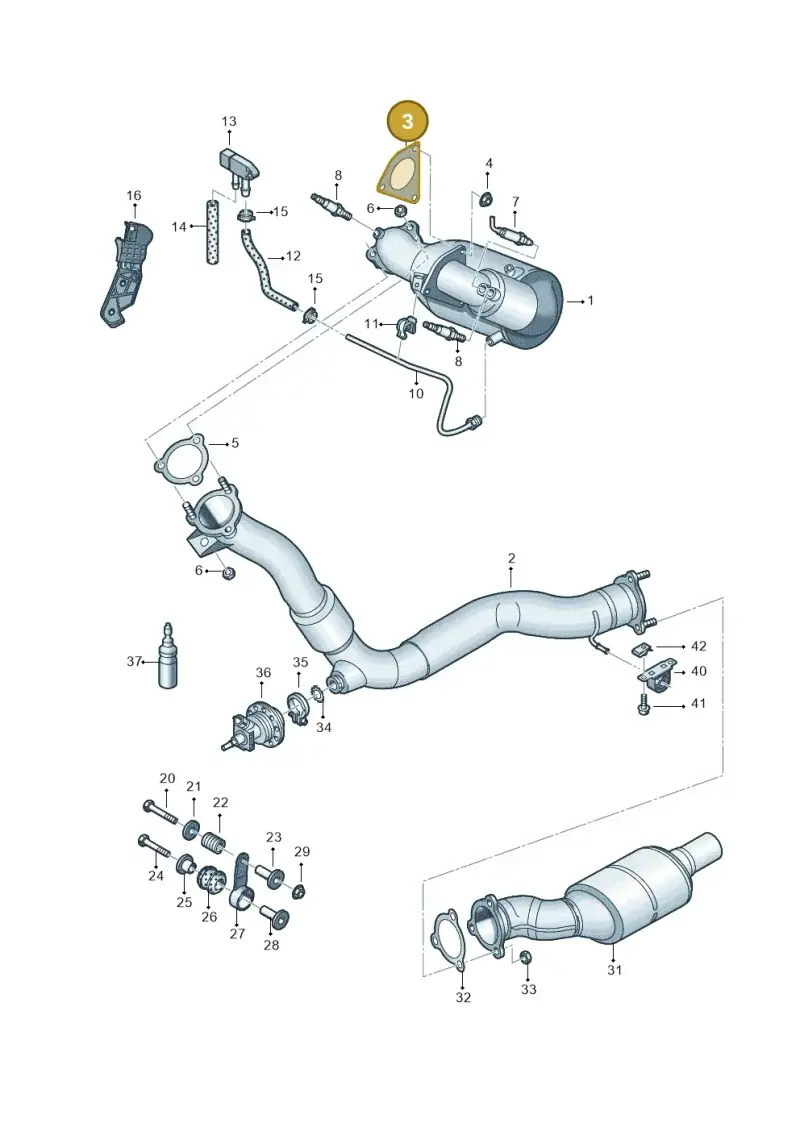 4G0253115A — Audi A7 Sportback (2014-2018) diagram 798253680, position 3