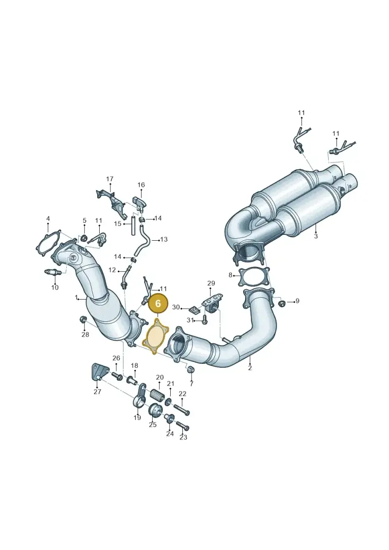 4G0253115C — Audi A6 Av. qu. 3.0 (2012-2018) diagram 717253570, position 6