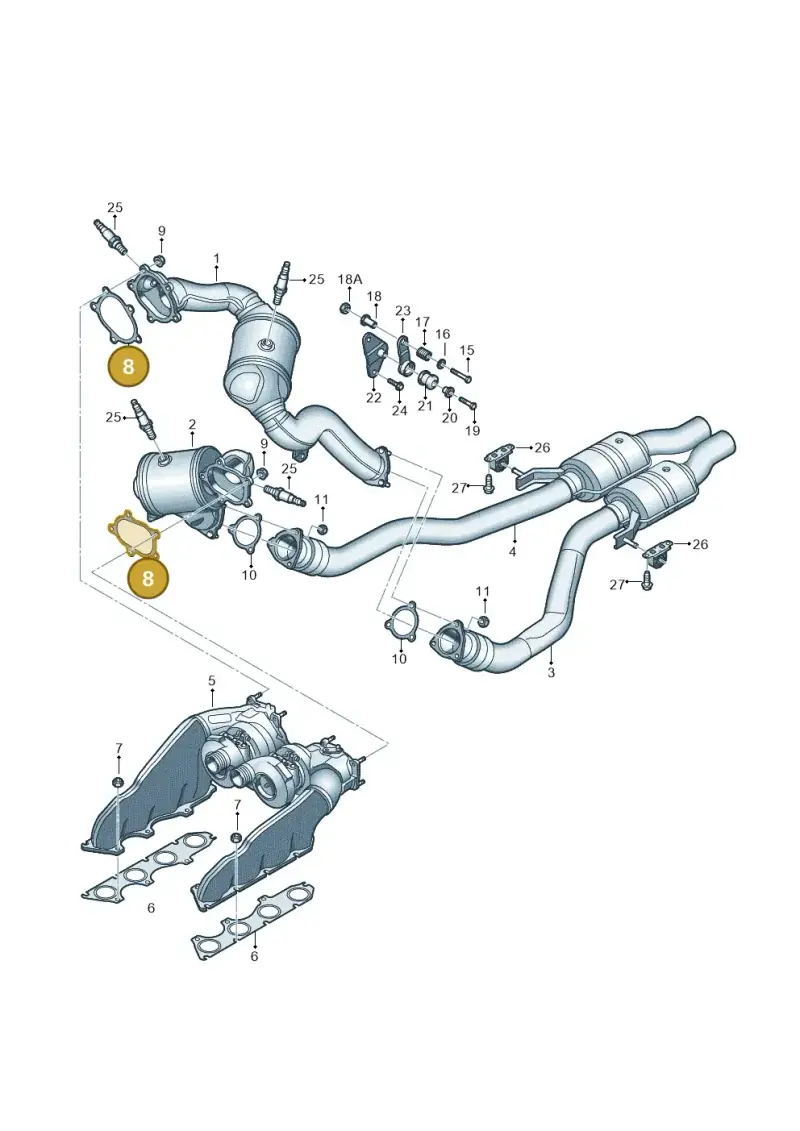 4G0253115D — Audi RS6 Avant (2013-2018) diagram 711253750, position 8