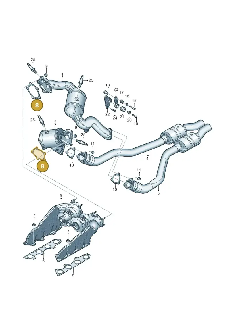 4G0253115D — Audi A7 Sportback (2014-2018) diagram 788253650, position 8