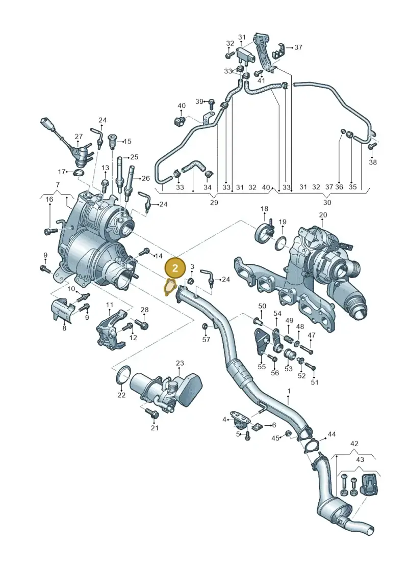 4G0253115H — Audi A6 (2014-2018) diagram 736253500, position 2