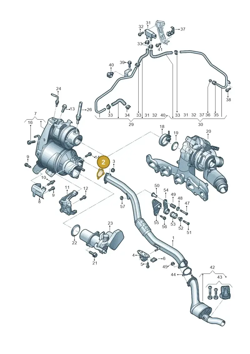 4G0253115H — Audi A6 (2014-2018) diagram 798253580, position 2