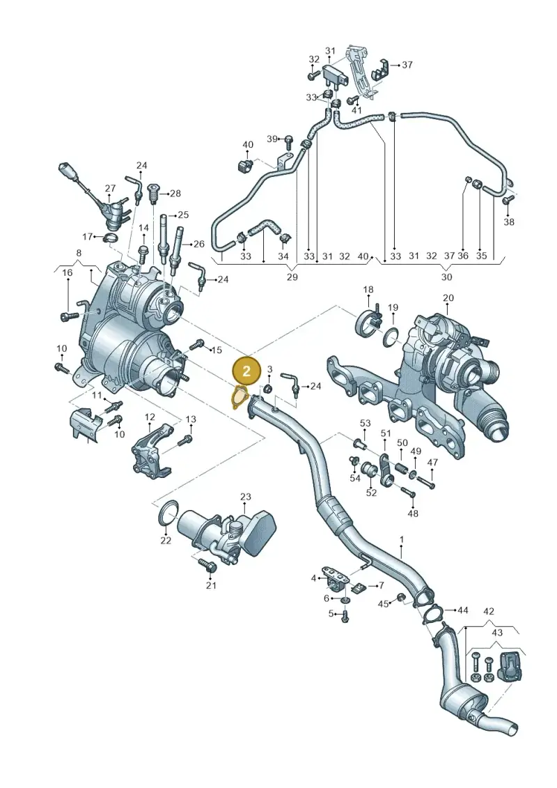 4G0253115H — Audi A5 Sportback (2016-2025) diagram 849253650, position 2