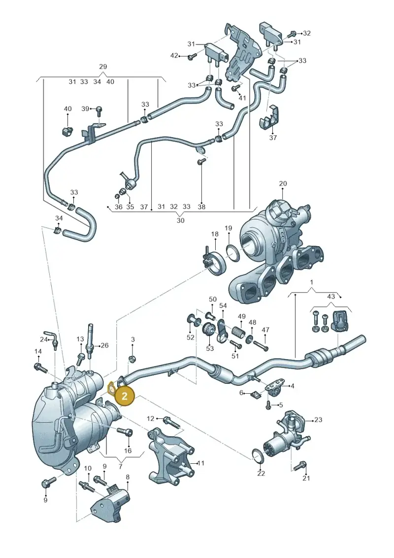 4G0253115H — Audi A6 (2018-2025) diagram 430253610, position 2