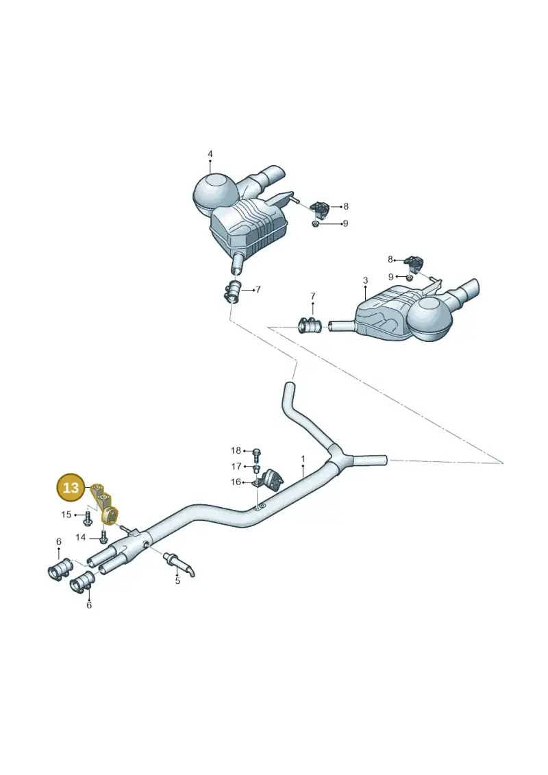 4G0253144B — Audi A6 Avant (2012-2018) diagram 738253870, position 13