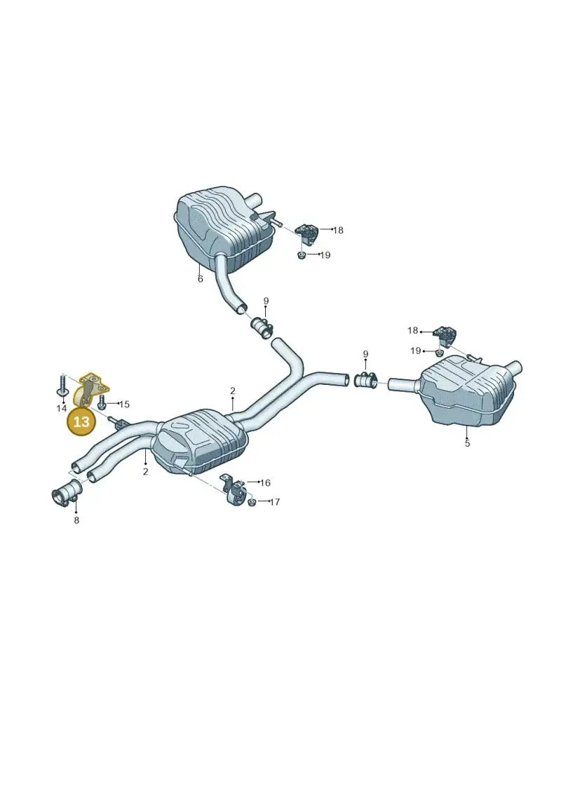 4G0253144B — Audi A6 Avant (2012-2018) diagram 738253950, position 13