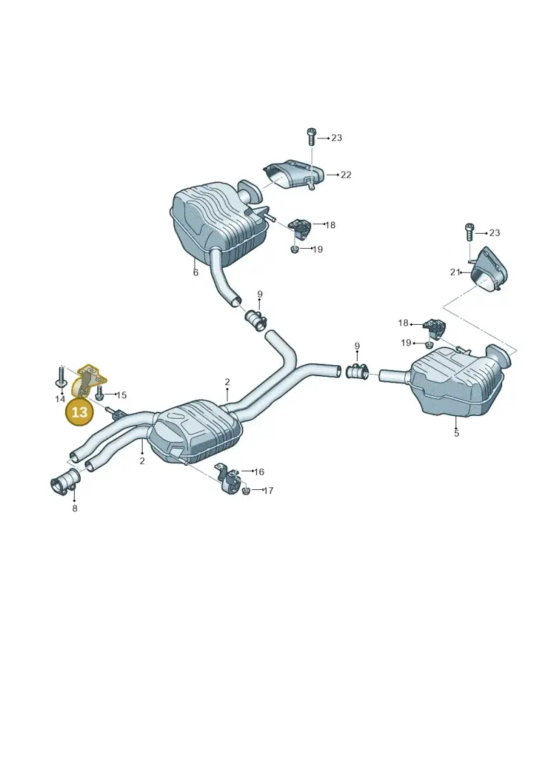 4G0253144B — Audi A7 Sportback (2014-2018) diagram 788253860, position 13