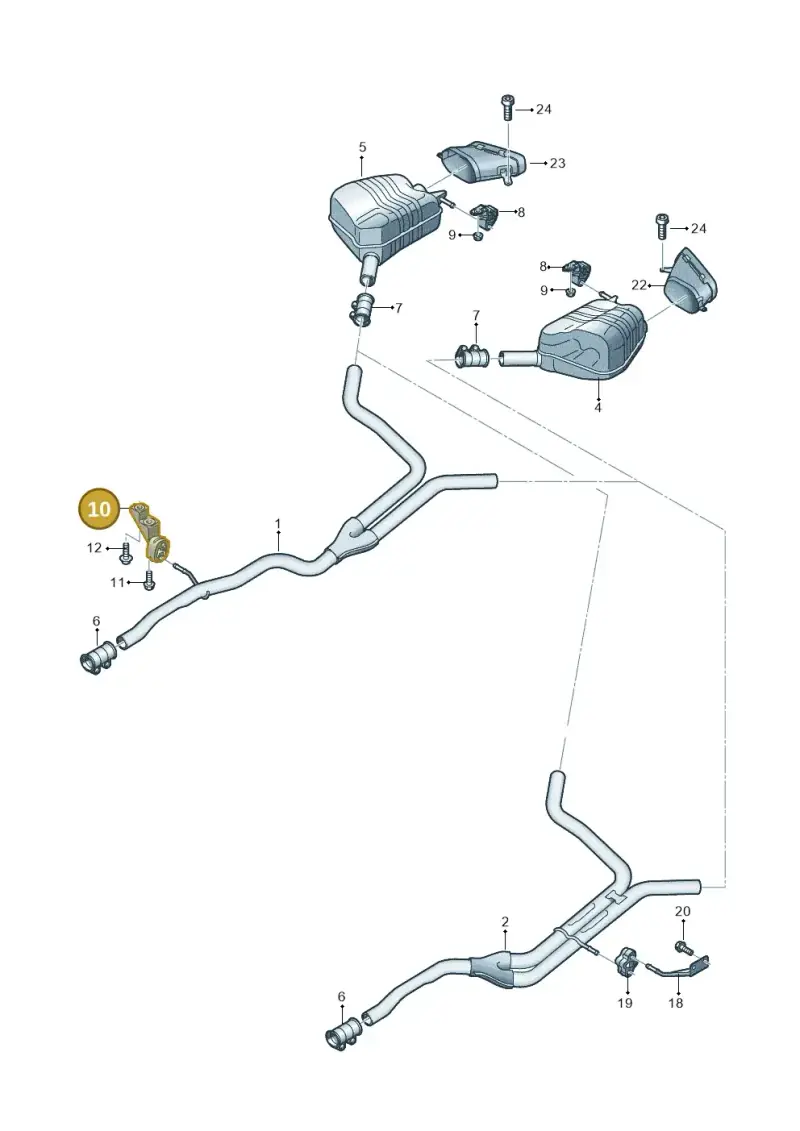 4G0253144B — Audi A7 Sportback (2014-2018) diagram 788253970, position 10