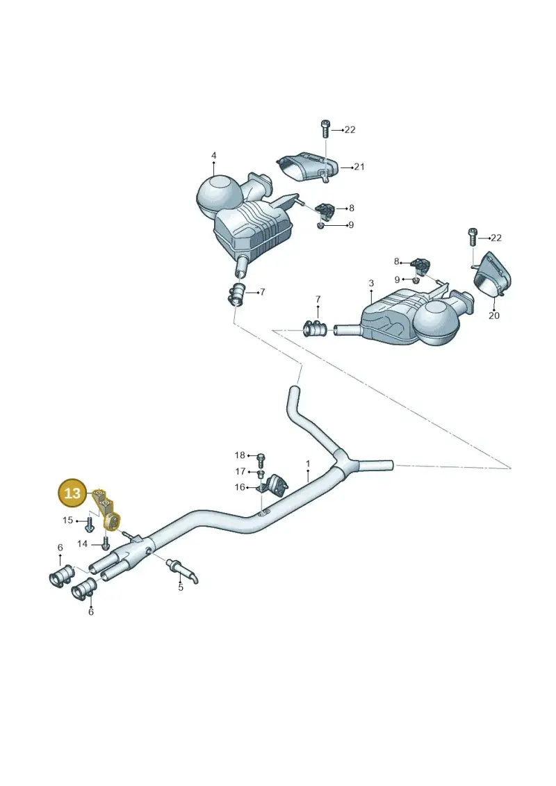 4G0253144B — Audi A7 Sportback (2014-2018) diagram 788253980, position 13