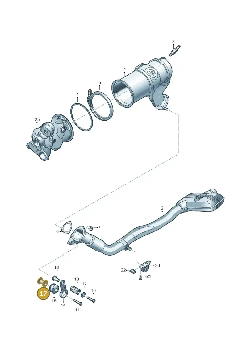 4G0253205 — Audi Q8 Quattro 3,0 (2018-) diagram 429253450, position 17