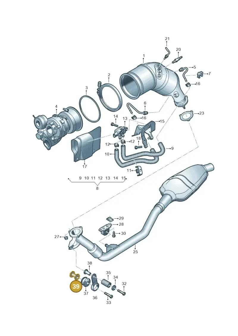 4G0253205 — Audi Q8 Quattro 3,0 (2018-) diagram 429253460, position 39