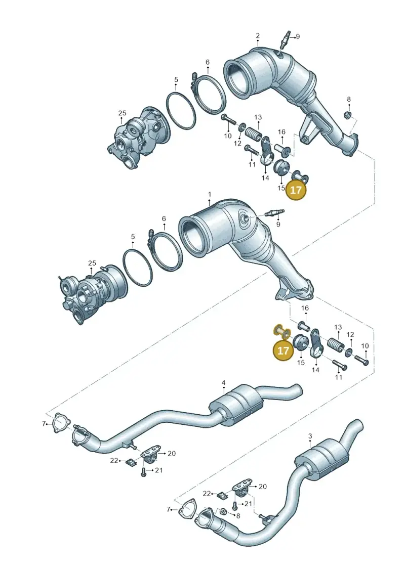 4G0253205 — Audi A6 2.0 (2018-) diagram 435253430, position 17