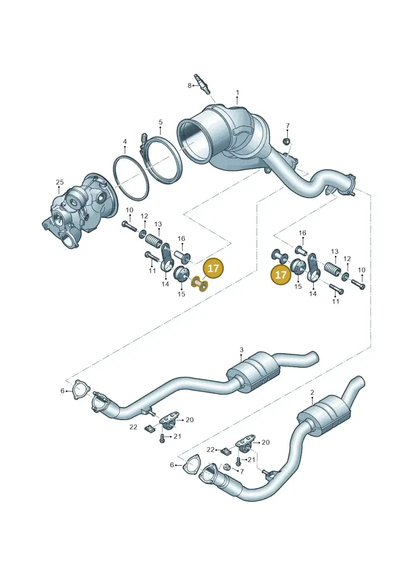 4G0253205 — Audi A6 2.0 (2018-) diagram 435253450, position 17