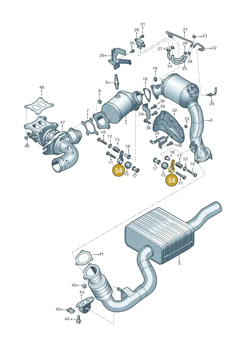 4G0253295A — Audi A6 (2018-2025) diagram 435253370, position 14