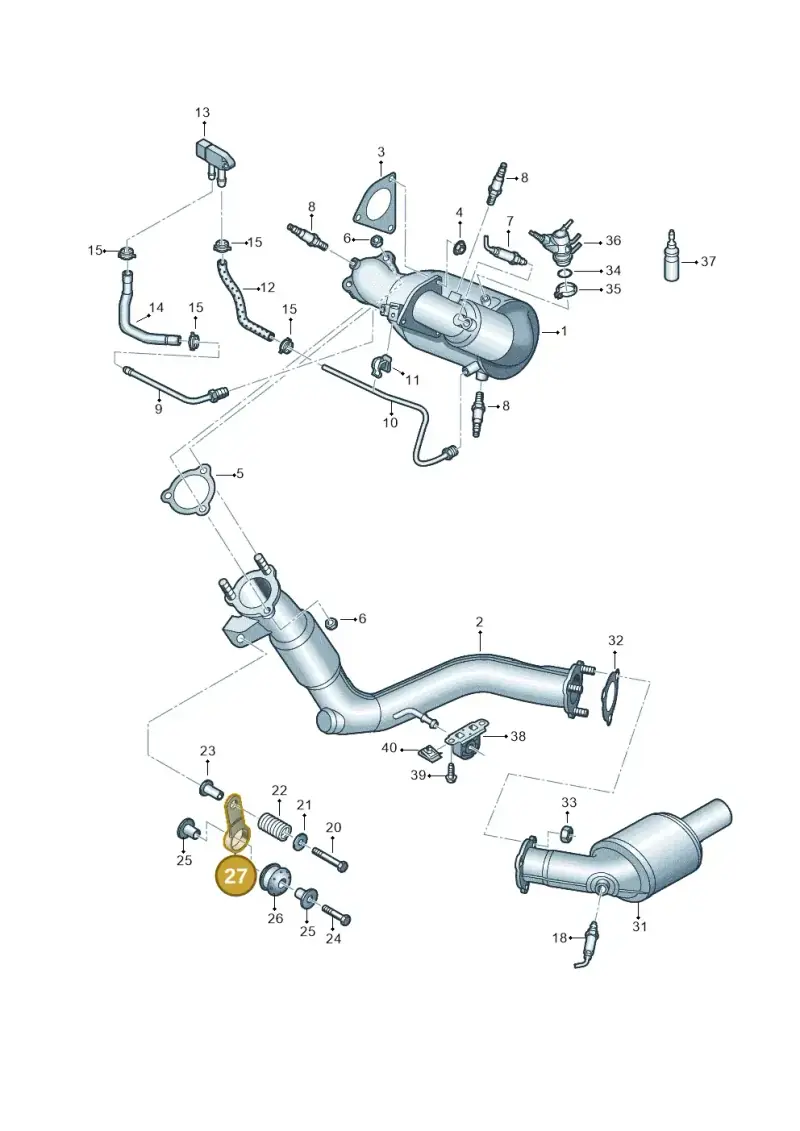 4G0253295A — Audi A7 Sportback (2014-2018) diagram 751253590, position 27