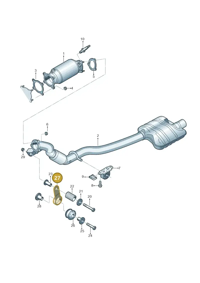 4G0253295A — Audi A7 Sportback (2014-2018) diagram 788253550, position 27