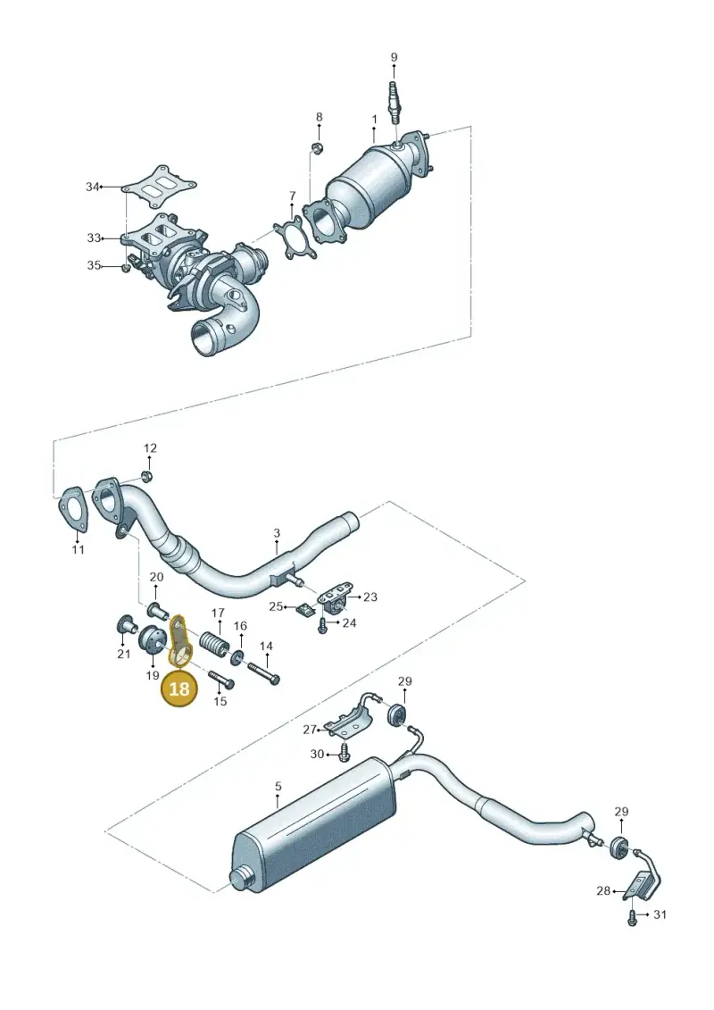 4G0253295A — Audi A5 Sportback (2016-2025) diagram 849253550, position 18