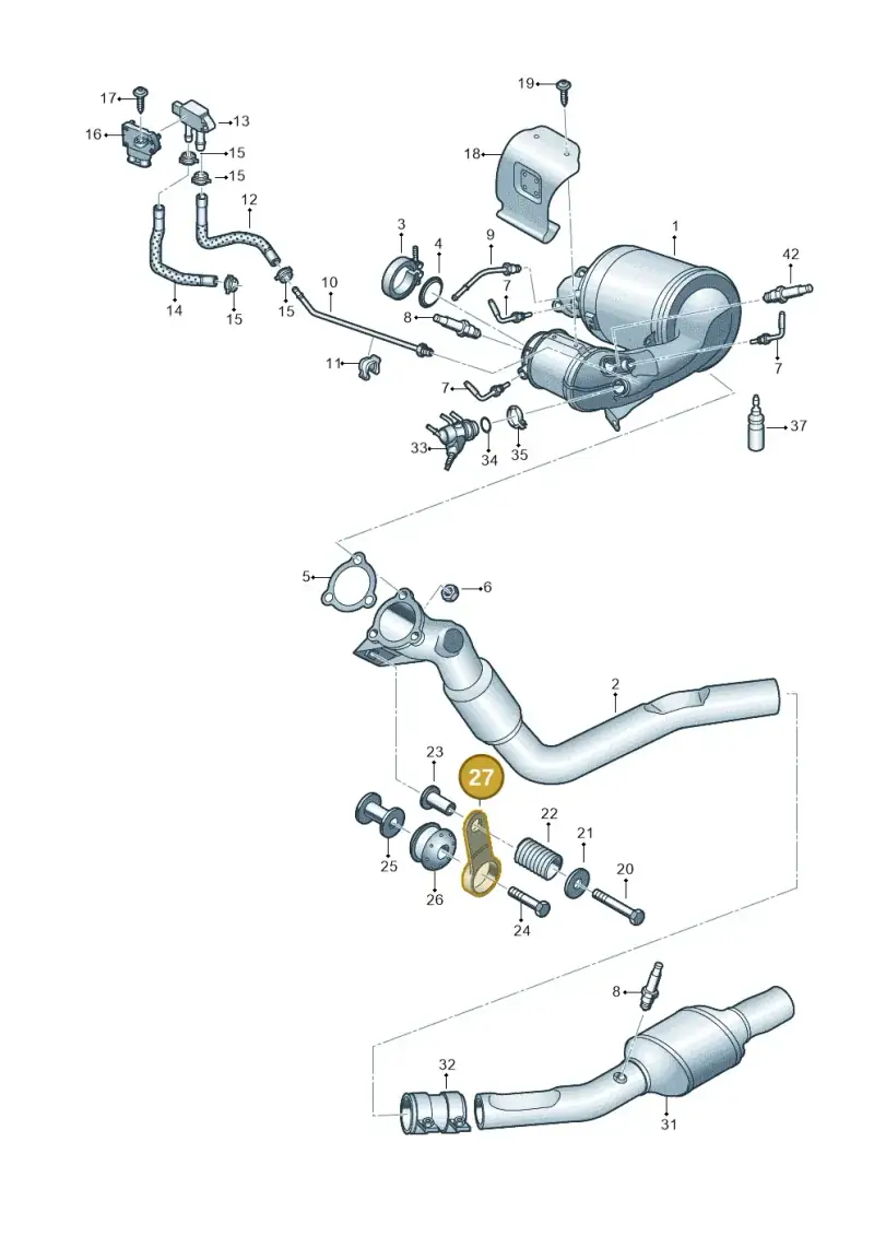 4G0253295A — Audi A5 Sportback (2016-2025) diagram 849253750, position 27