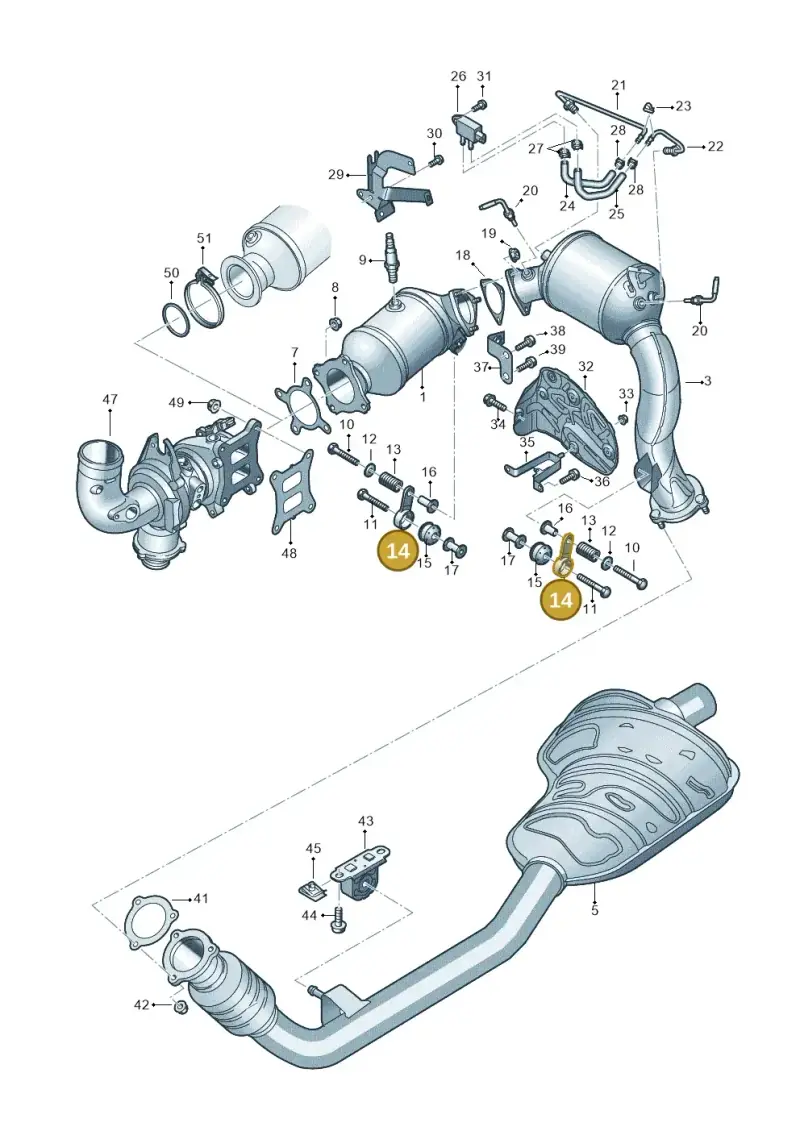 4G0253295A — Audi A6 (2018-2025) diagram 896253530, position 14