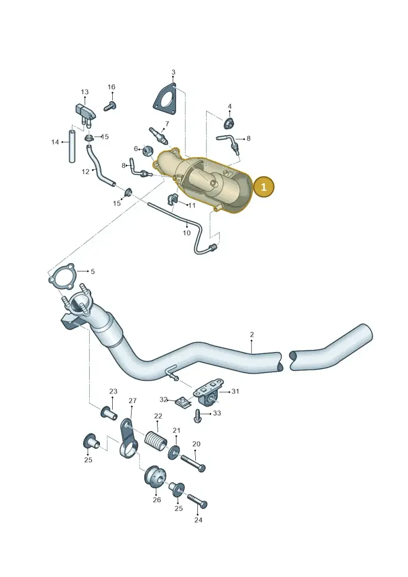4G0254750BX — Audi A8L qu. 3.0 TDI (2009-2014) diagram 696253550, position 1