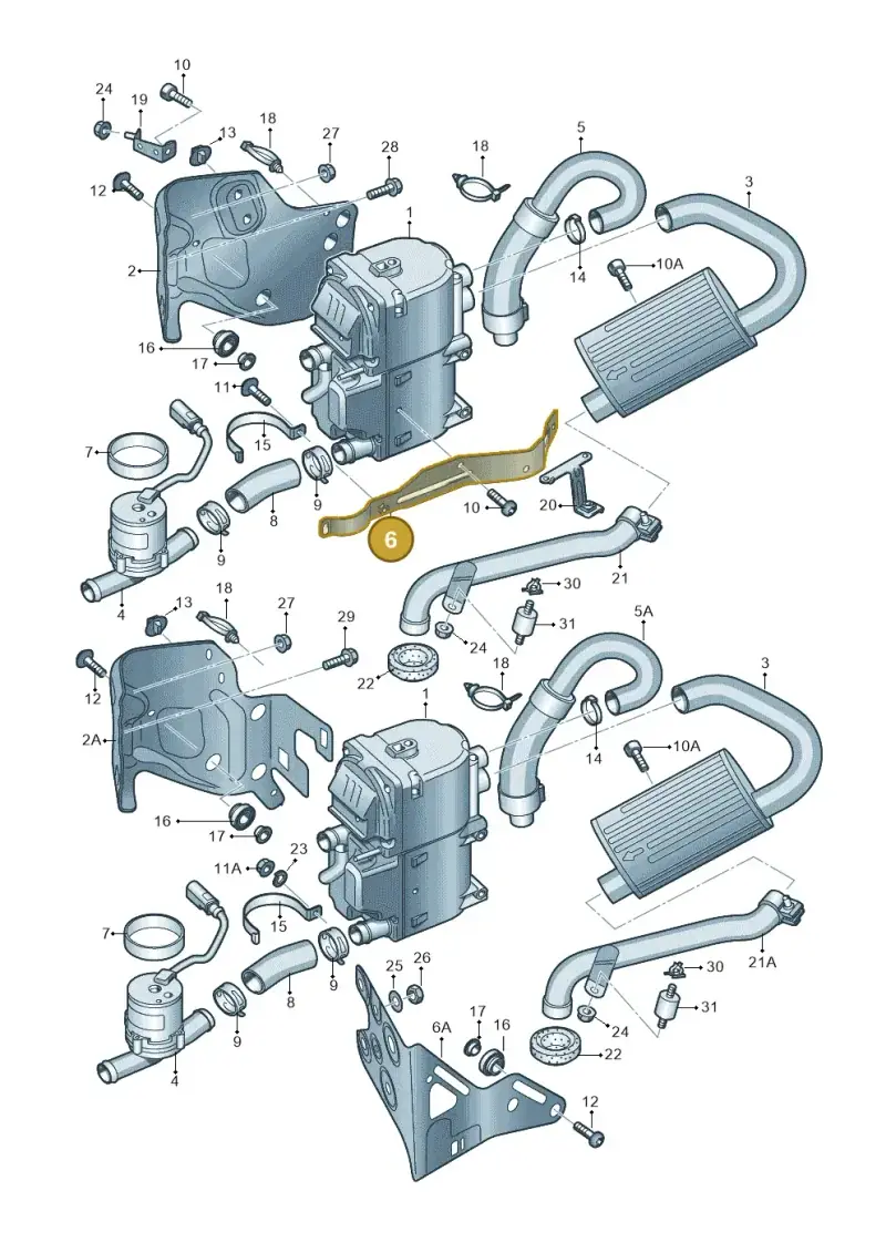 4G0265336 — Audi A6 Avant (2012-2018) diagram 620819160, position 6