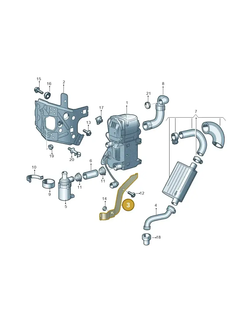 4G0265336 — Audi A7 Sportback (2014-2018) diagram 788261000, position 3