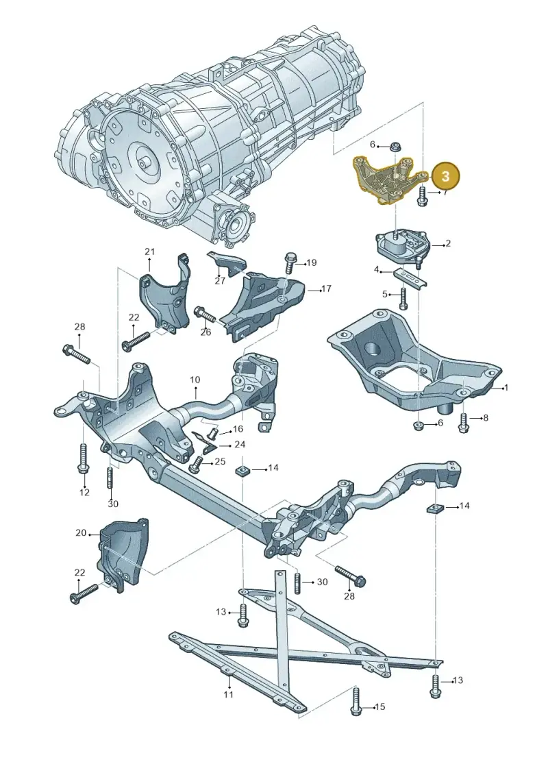 4G0399115S — Audi Q5 qu. 2.0 TDI (2012-2017) diagram 751399300, position 3