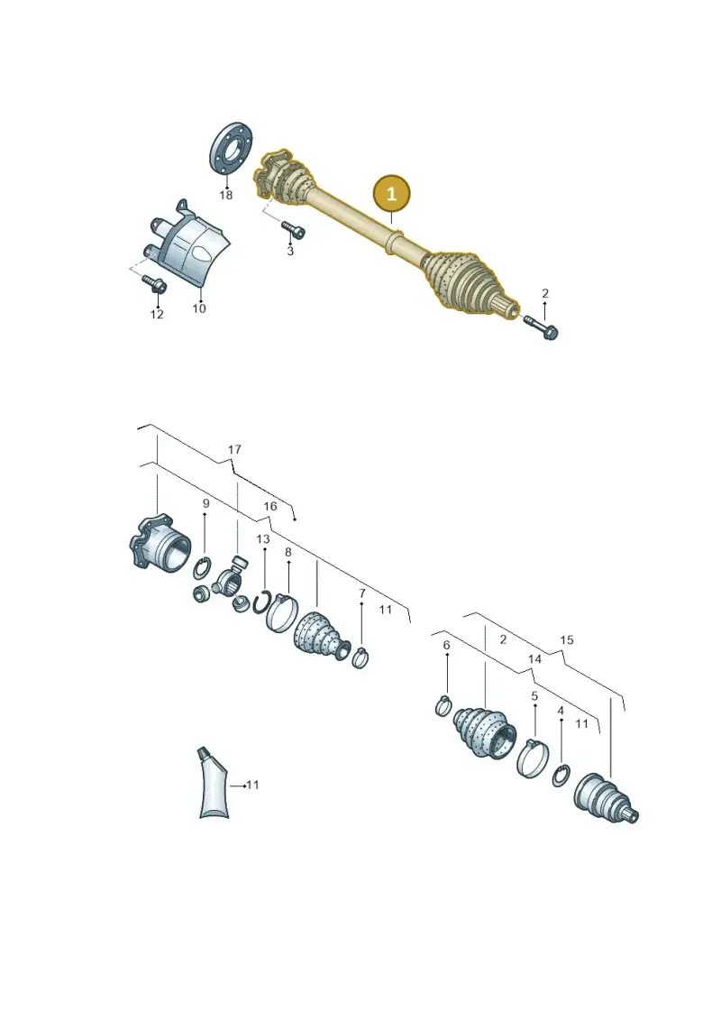 4G0407271F — Audi RS6 Avant (2013-2018) diagram 758407300, position 1