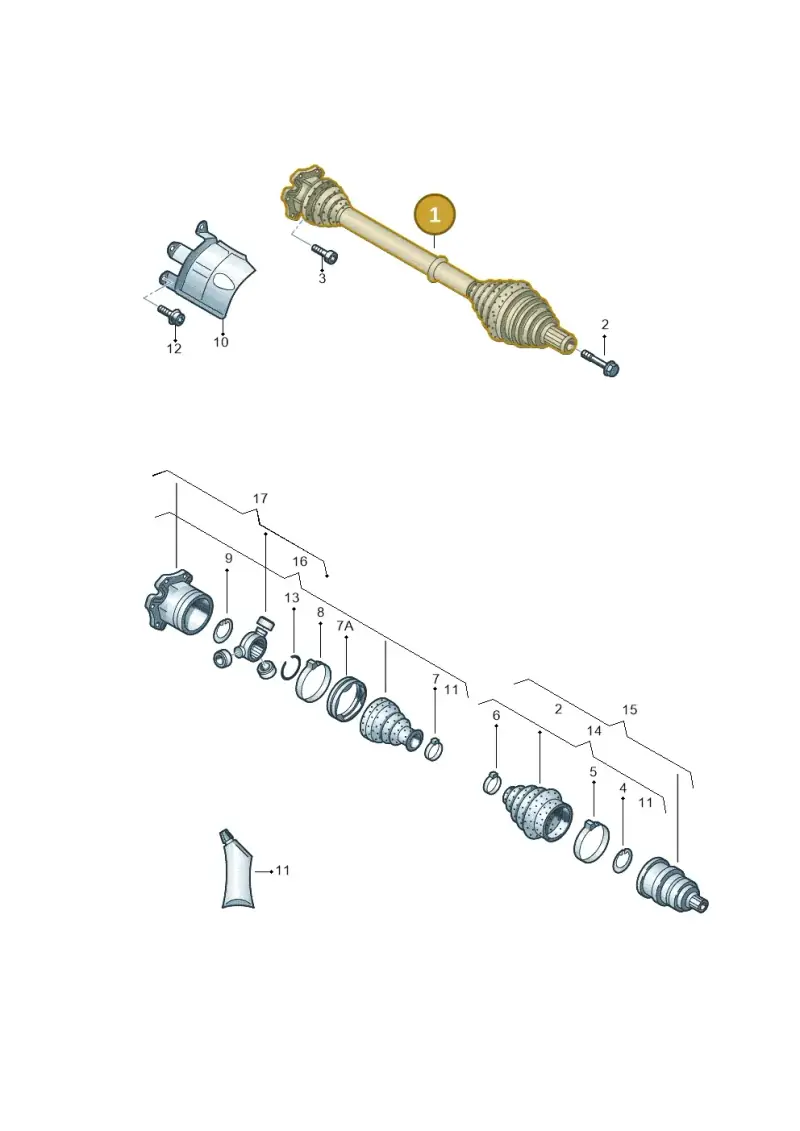 4G0407271F — Audi A8 (2013-2018) diagram 771407300, position 1