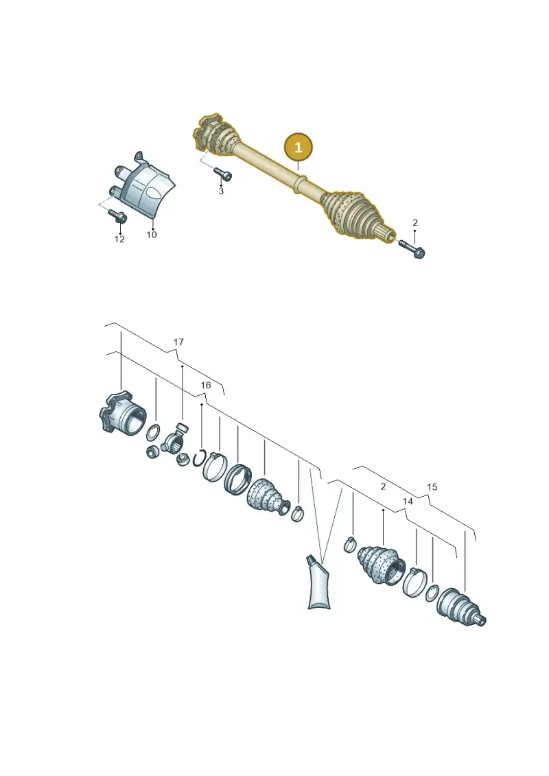 4G0407271F — Audi A6 (2014-2018) diagram 788407200, position 1