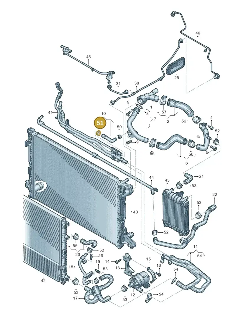 4G0423875 — Audi A6 2.0 (2018-) diagram 430121216, position 51