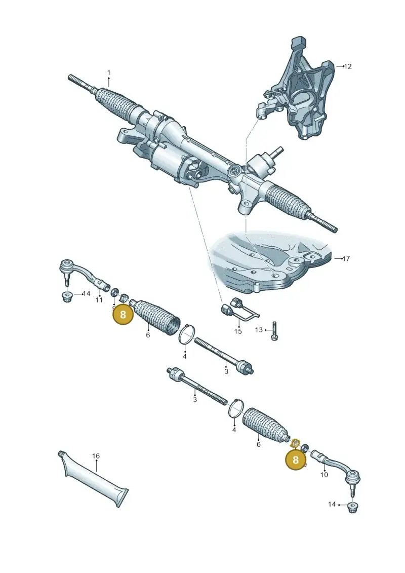 4G0423875 — Audi A5 Limo 2.0 (2024-) diagram 849423000, position 8