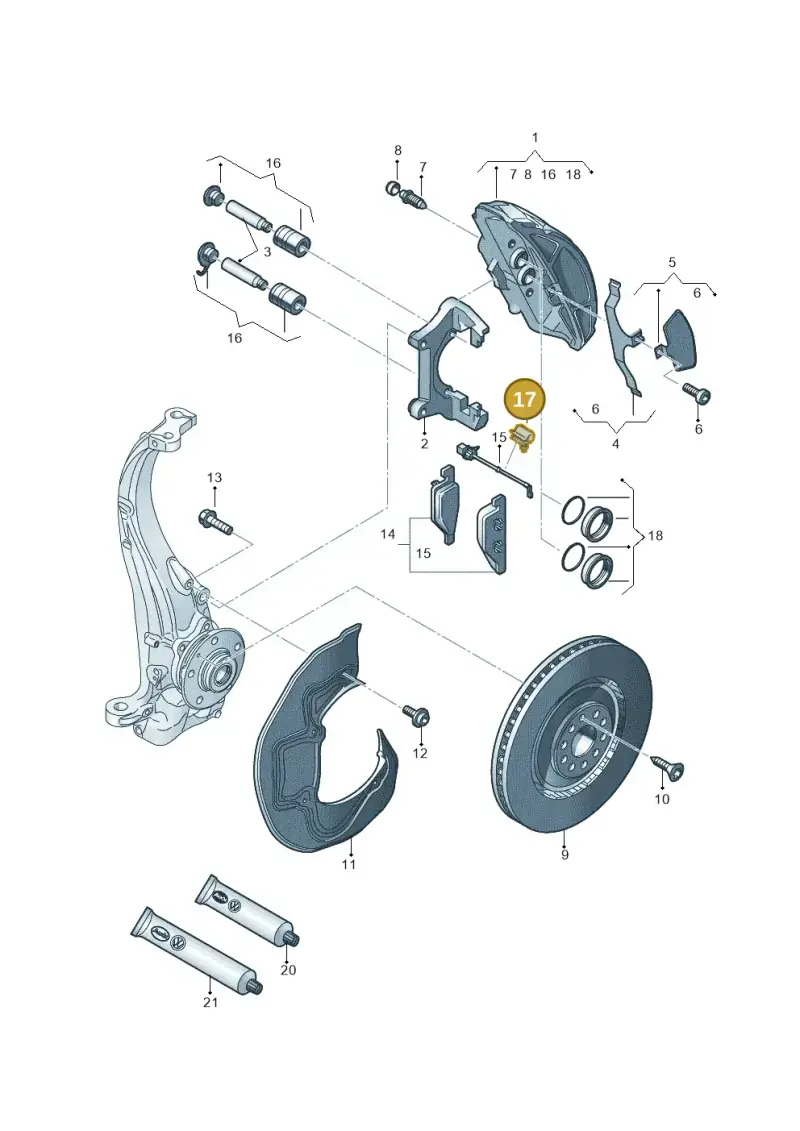 4G0611778 — Audi A6 1.8 (2015-2019) diagram 696615450, position 17