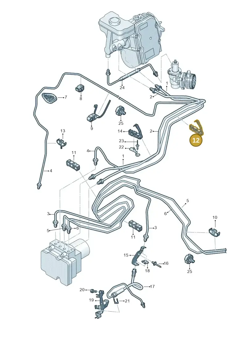 4G0611797 — Audi A6 2.0 (2018-) diagram 435611220, position 12