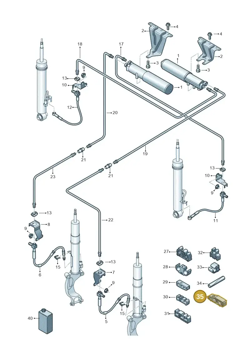 4G0611797 — Audi RS4 Avant (2017-) diagram 847616300, position 35