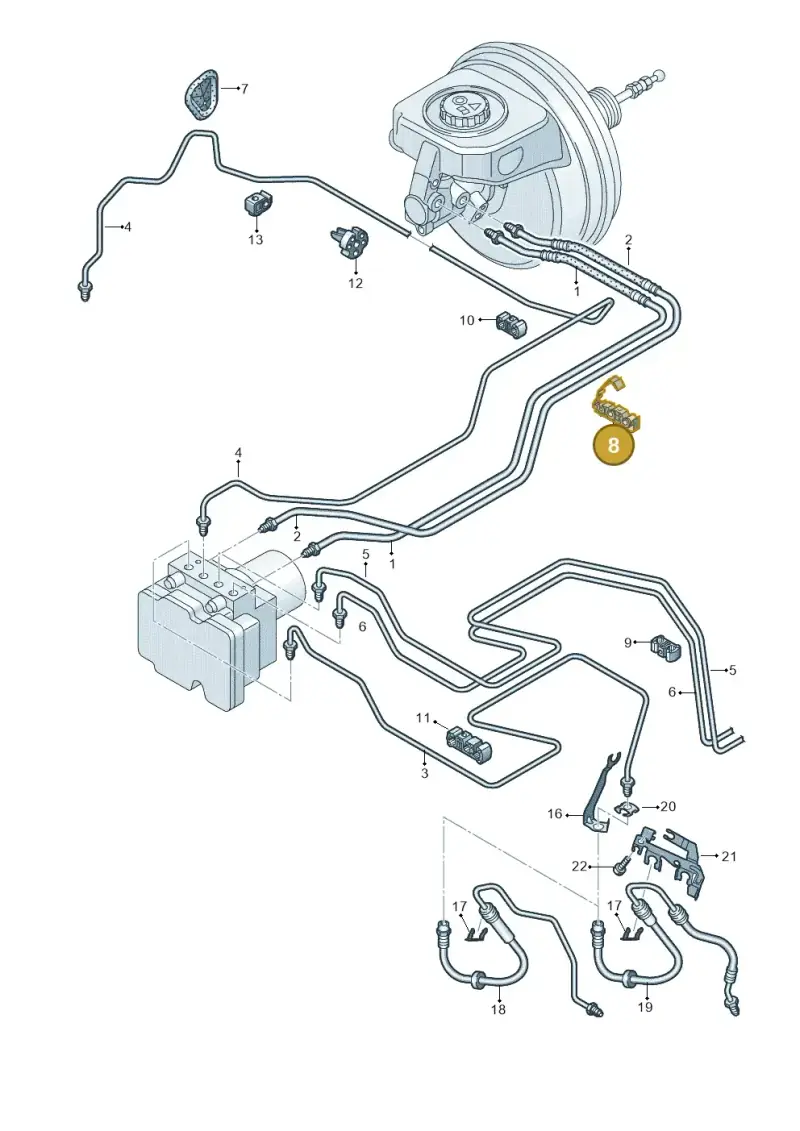 4G0611797 — Audi RS4 Avant (2017-) diagram 849611200, position 8