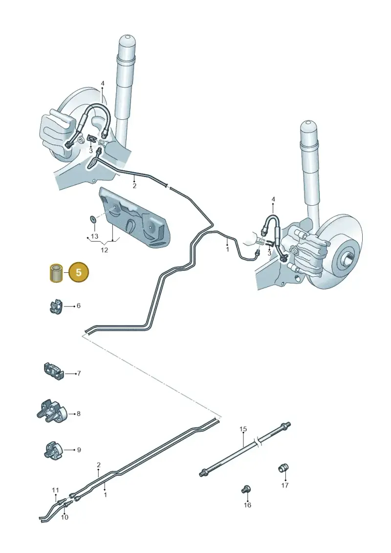 4G0611853 — Audi RSQ3 Sportback (2019-2024) diagram 746611350, position 5