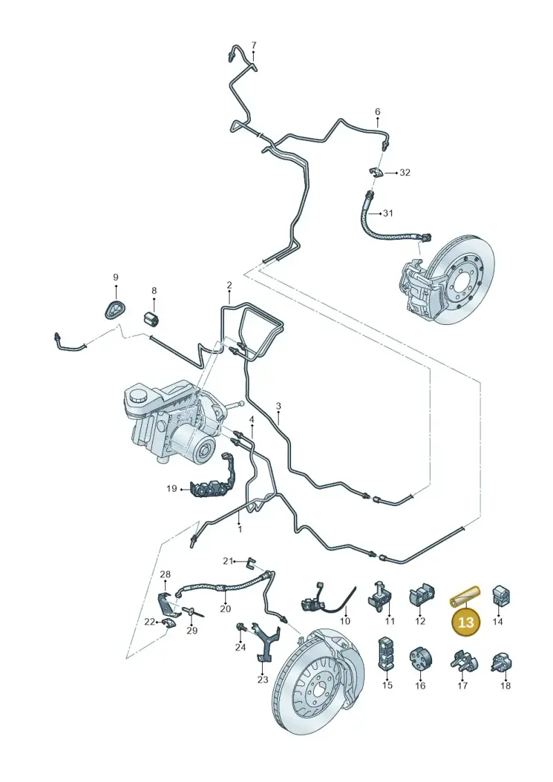 4G0611853 — Audi A5 Limo 2.0 (2024-) diagram 8wk611020, position 13