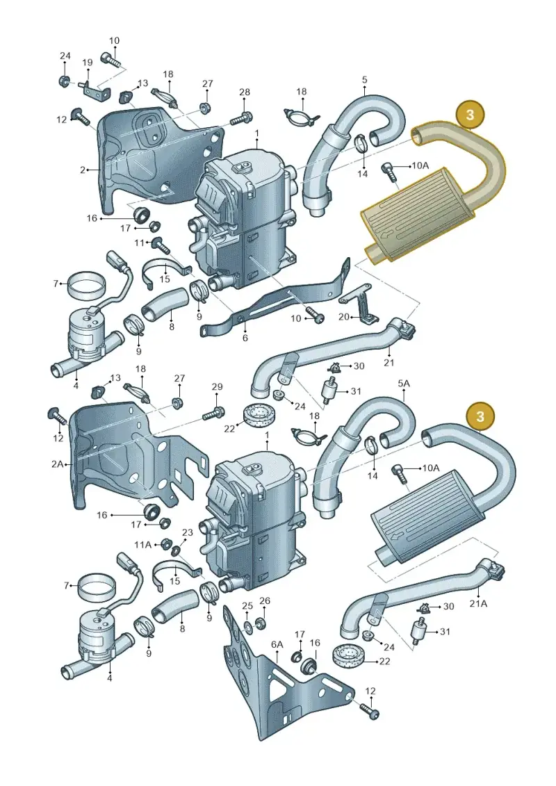 4G0819193 — Audi A6 Avant (2012-2018) diagram 620819160, position 3